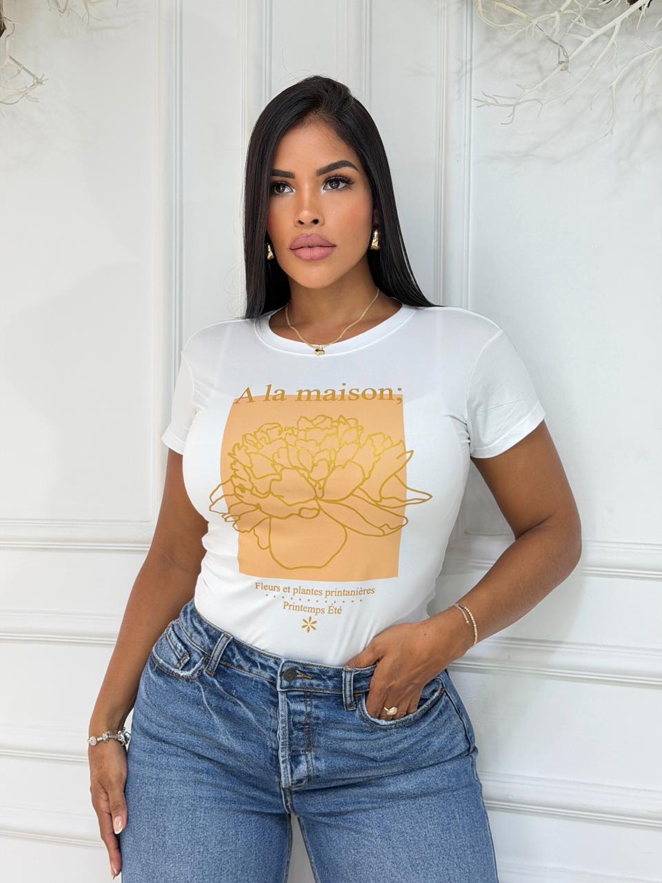 CAMISETA FLOR