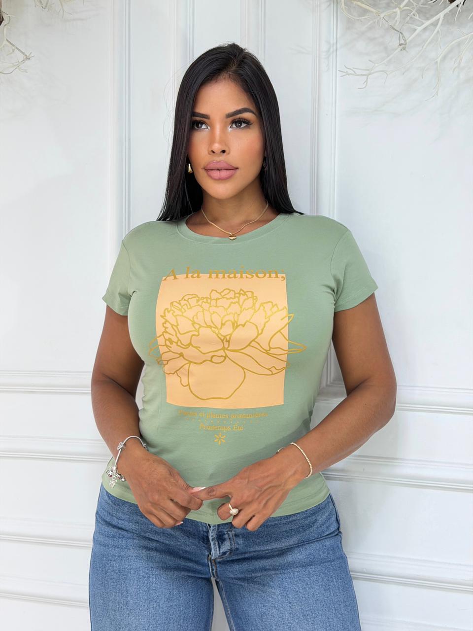 CAMISETA FLOR